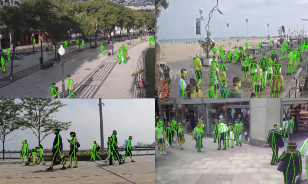 WildGait is a Spatio-Temporal Graph Convolutional Network trained on high volume, automatically annotated skeleton sequences derived from real-world, surveillance streams. Source: https://arxiv.org/pdf/2105.05528.pdf