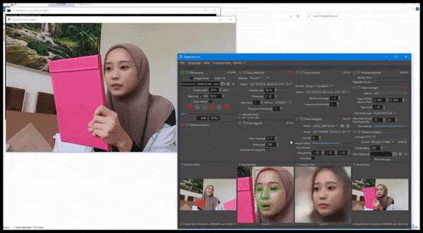 DeepFaceLive in action: this streaming version of premier deepfakes software DeepFaceLab can provide contextual realism by presenting fakes in the context of limited video quality, complete with playback issues and other recurrent connection artifacts. Source: https://www.youtube.com/watch?v=IL517EgYH8U