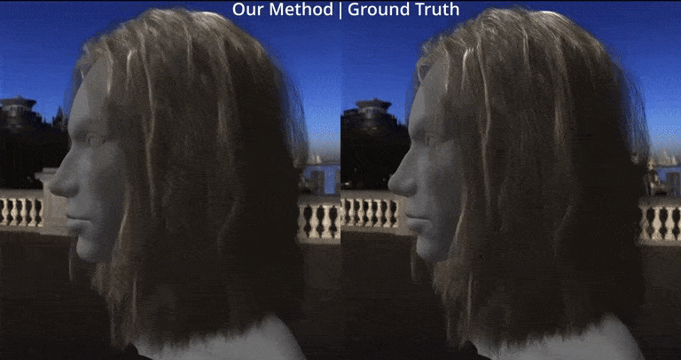 On the left, the CNN-stabilized hair representation, on the right, the ground truth. See video embedded at end of article for better resolution and additional examples. Source: https://www.youtube.com/watch?v=AvnJkwCmsT4