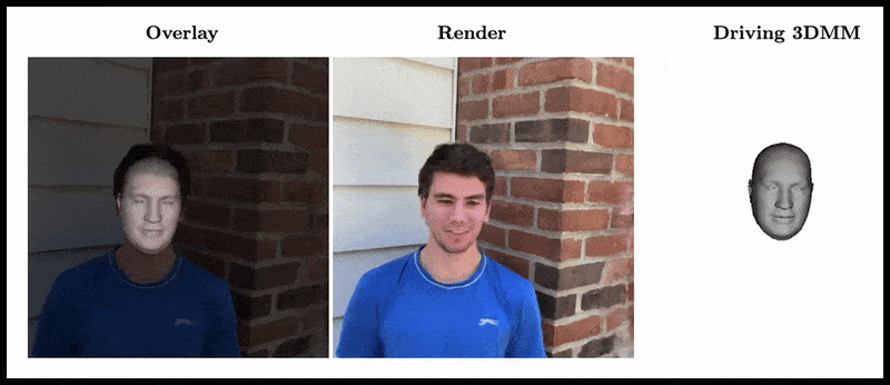 From supplementary material for the new paper, we see the 3D morphable face model (3DMM) acting as an interface between 70 seconds of real footage taken from a smartphone, which constitute the training dataset, and the usually-stoic parameters of a Neural Radiance Field visualization. For a high-resolution version of this clip, along with many others, see the project page, or the embedded videos at the end of this article. Source: https://shahrukhathar.github.io/2022/06/06/RigNeRF.html