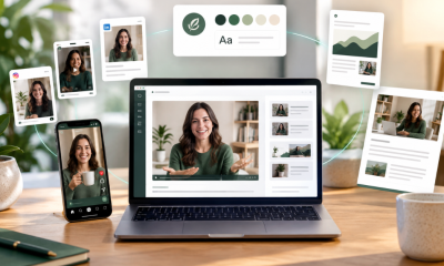 An AI tool for marketing that centers on brand consistency across a variety of different types of content.