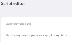 The Script editor on Pictory.