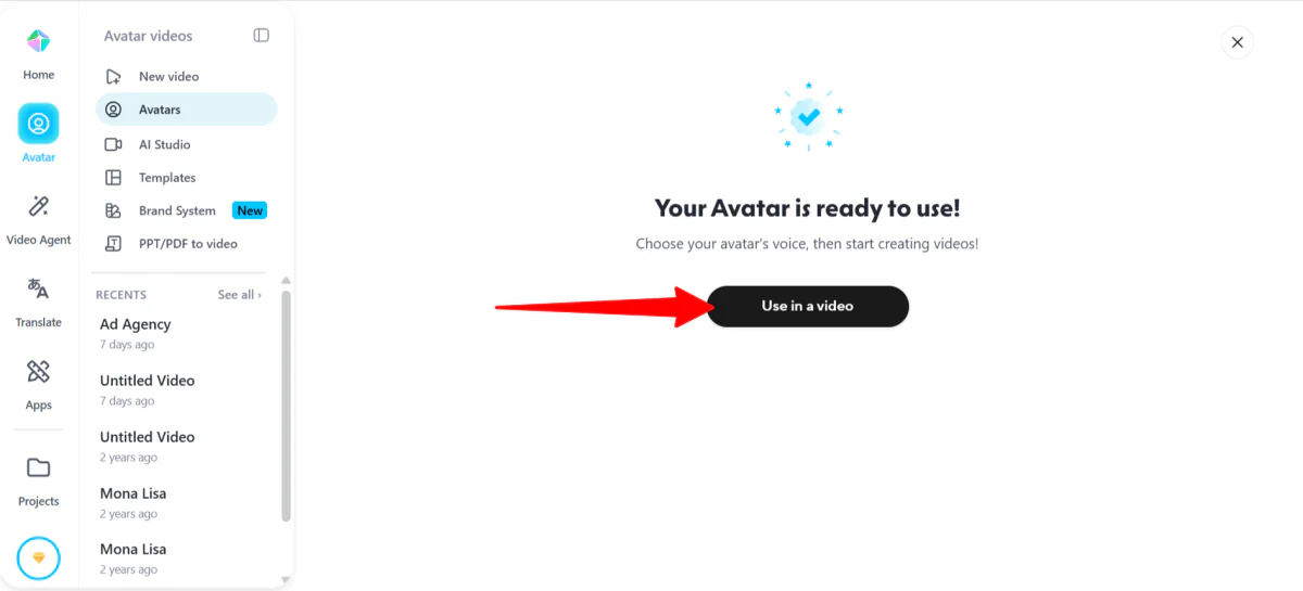 Creating an avatar and using it in a video with HeyGen.