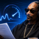 Snoop Dogg quickly reading a research paper.