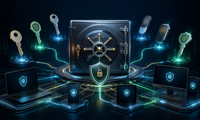 Encrypted password vault connecting protected credentials across devices