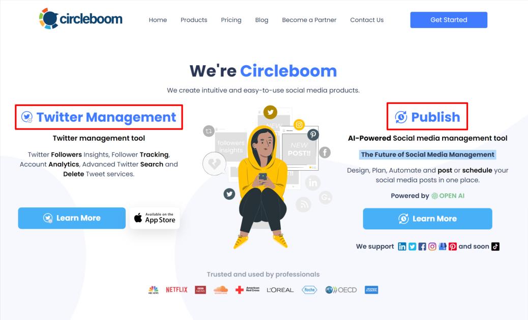 Circleboom homepage.