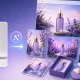 A product image of a bottle of lavender being automatically turned into multiple visual assets for a campaign.