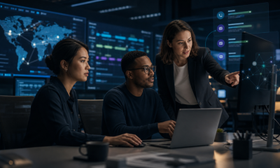 Customer support team managing B2B service operations