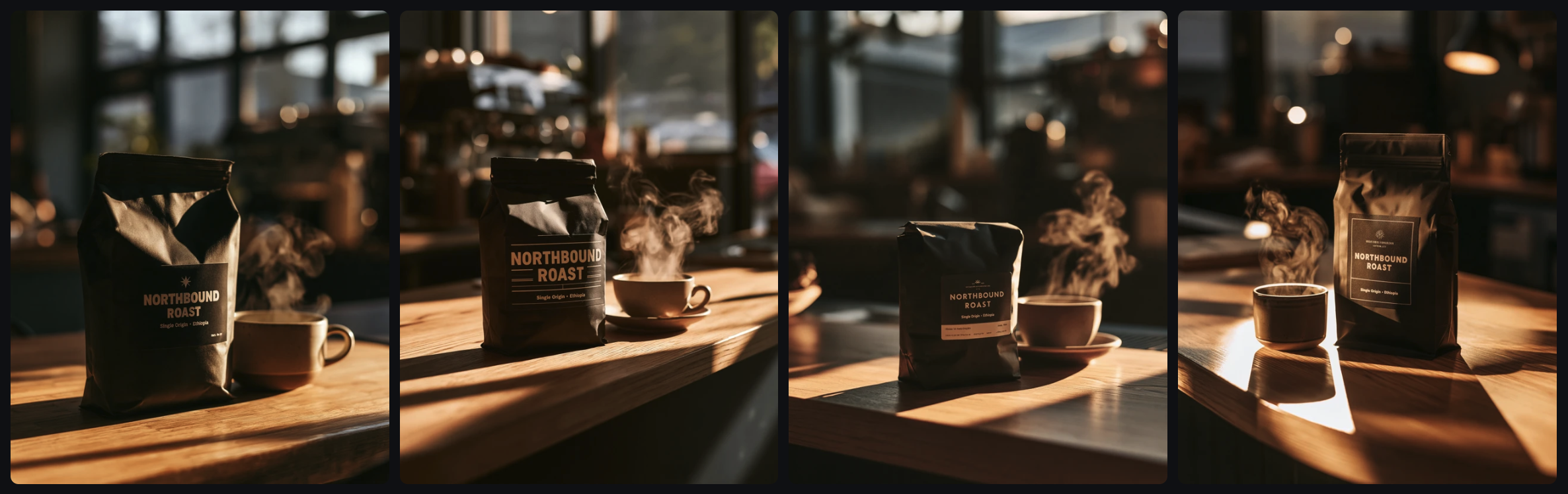 Four images generated with Midjourney V8.2.