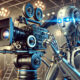 'a gorgeous illustration of a robot operating a professional movie camera' - ChatGPT Plus, Sept 2024