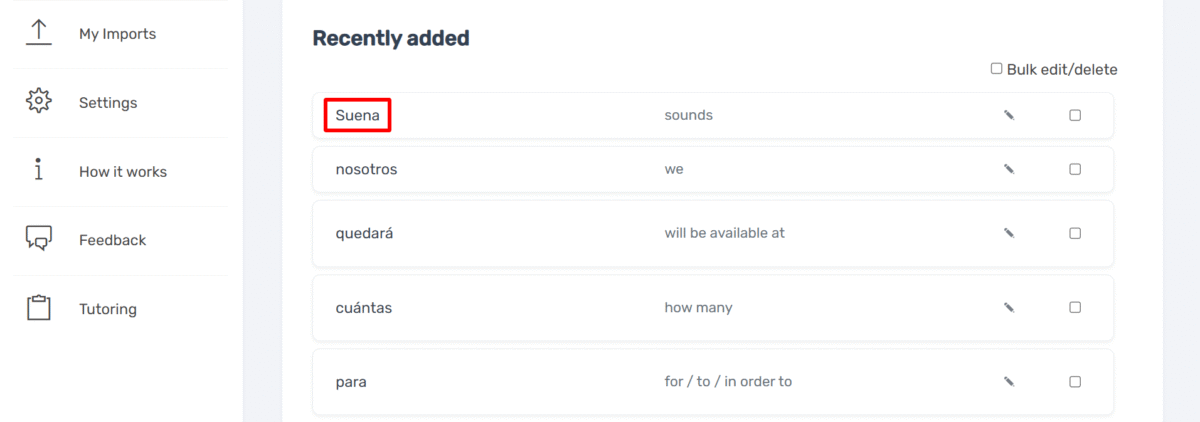 LanguaTalk 語彙に新しい単語が追加されました。
