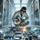 Gambar yang dihasilkan AI dari ChatGPT. Prompt: 'gambar panorama fotorealistik seorang ilmuwan berjas putih, mengenakan kacamata pelindung solder, yang sedang menyolder sirkuit di panel terbuka di bagian bawah sistem komputer besar dan berteknologi tinggi. Fotorealistik, menawan, UHQ'