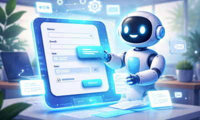 An AI robot building a form.