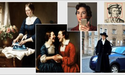 A montage of various selected illustrations from the paper 'Synthetic History: Evaluating Visual Representations of the Past in Diffusion Models' (https://arxiv.org/abs/2505.17064)