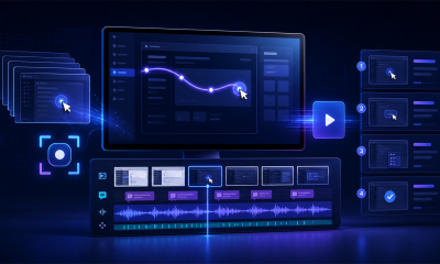 AI screen recording transformed into a narrated step-by-step video guide