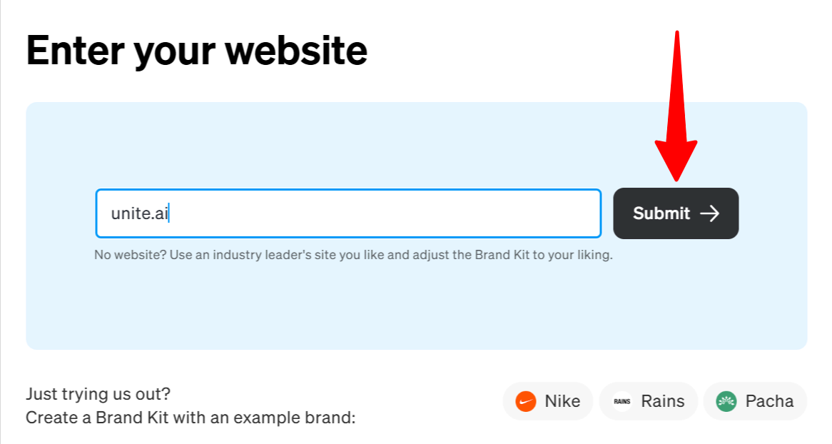 Creating a brand kit with Blaze AI.