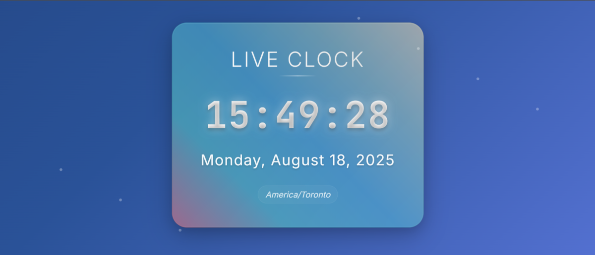 An improved version of the live clock originally created with Windsurf.