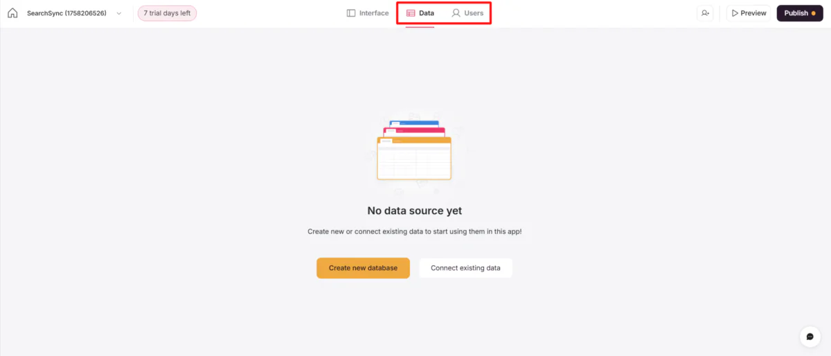 Adding data sources and users to Softr.