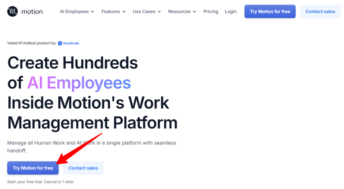 Trying Motion for free.