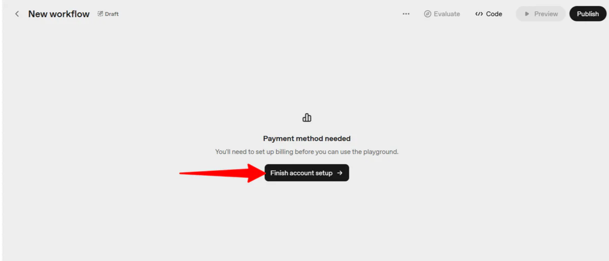 Adding a payment method to OpenAI's Agent Builder.