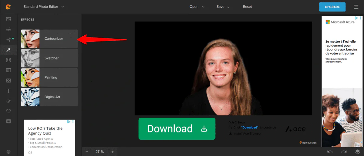Transformer une photo en dessin animé avec Colorcinch.