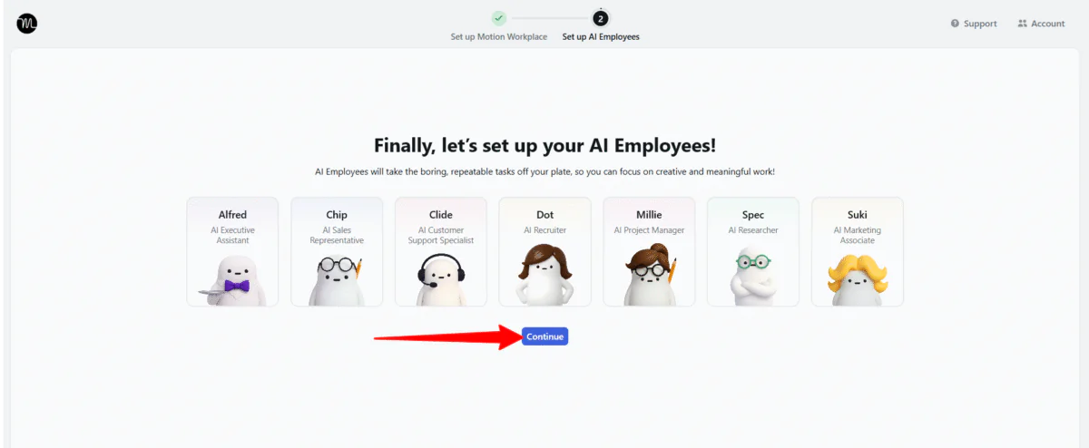 Setting up AI Employees with Motion.