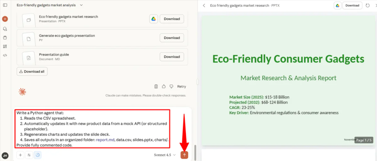 Getting Claude Sonnet 4.5 to write supporting automation code.