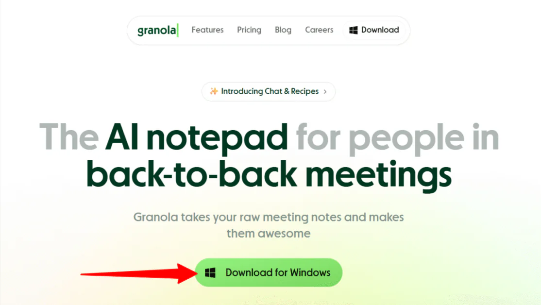 Téléchargement de Granola AI.
