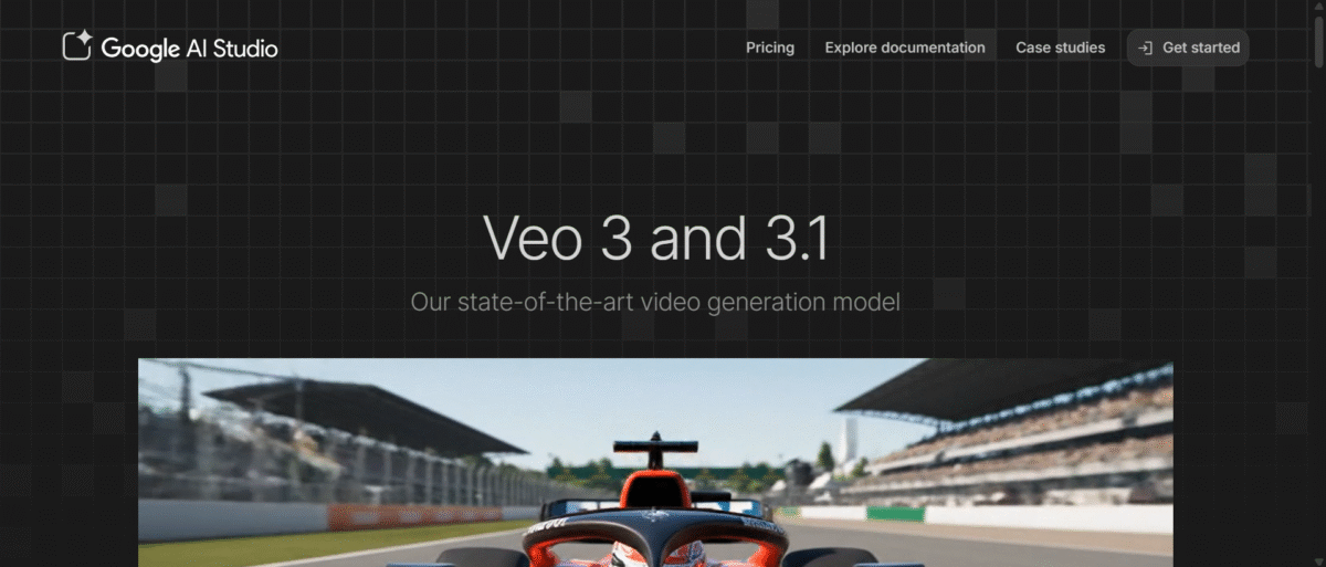 Google Veo 3 homepage.