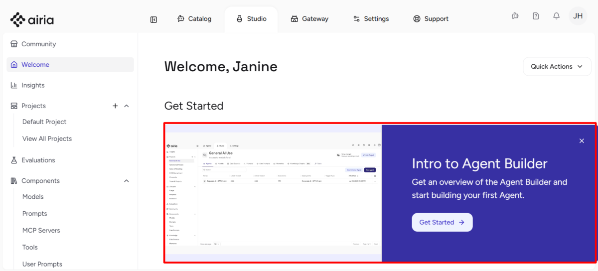 Premiers pas avec Airia.