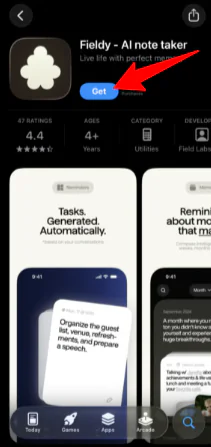 Завантаження застосунку Fieldy.