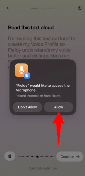 Надаємо Філді дозвіл на використання мікрофона.