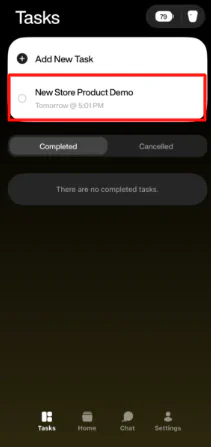 Нове завдання, додане до Fieldy.