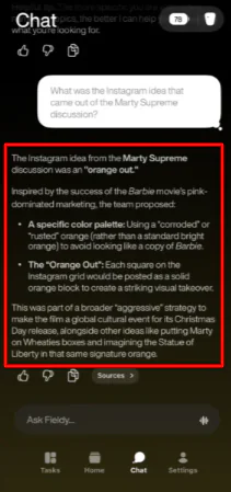 Отримання відповіді з чату Fieldy AI.