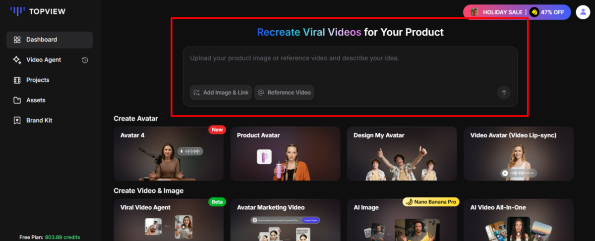 Der KI-Videogenerator auf Topview.