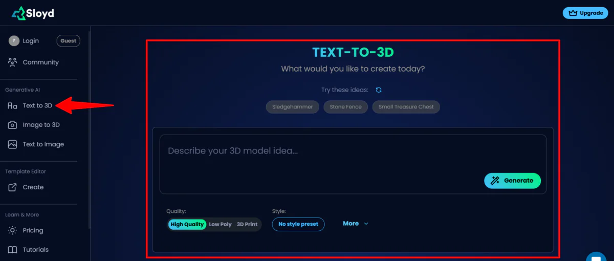 Інструмент Sloyd для перетворення тексту в 3D.