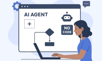 AI を使って AI エージェントを構築する女性。