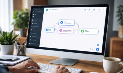 コンピューター上で AI エージェントを構築している人。