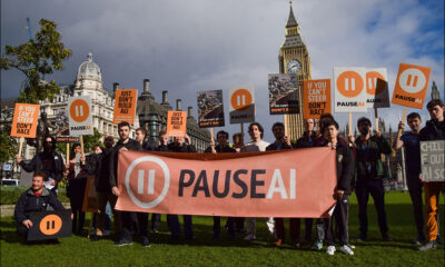 PauseAI protesters in London in 2023. Source - ZUMA Press, Inc. / Alamy Stock Photo, via Wired