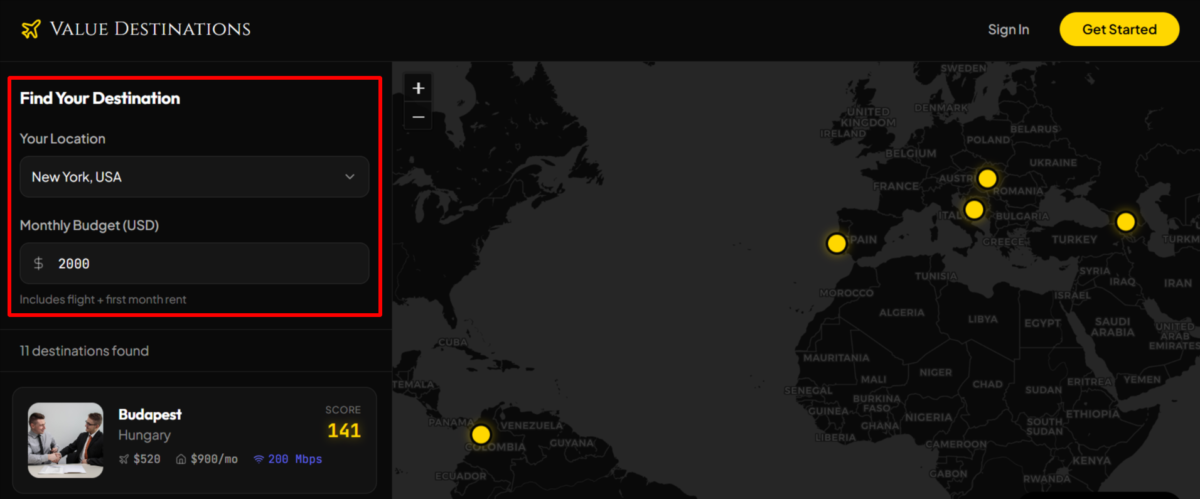 Finding my destination within a preview of an app generated with Emergent.