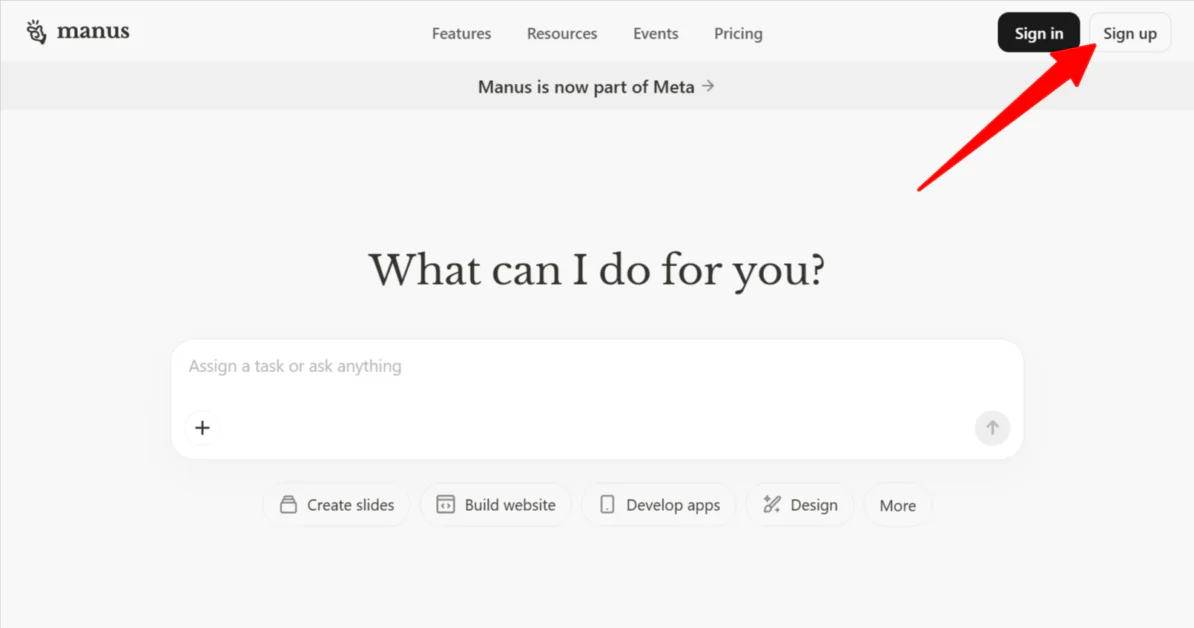 Inscrição para Manus.