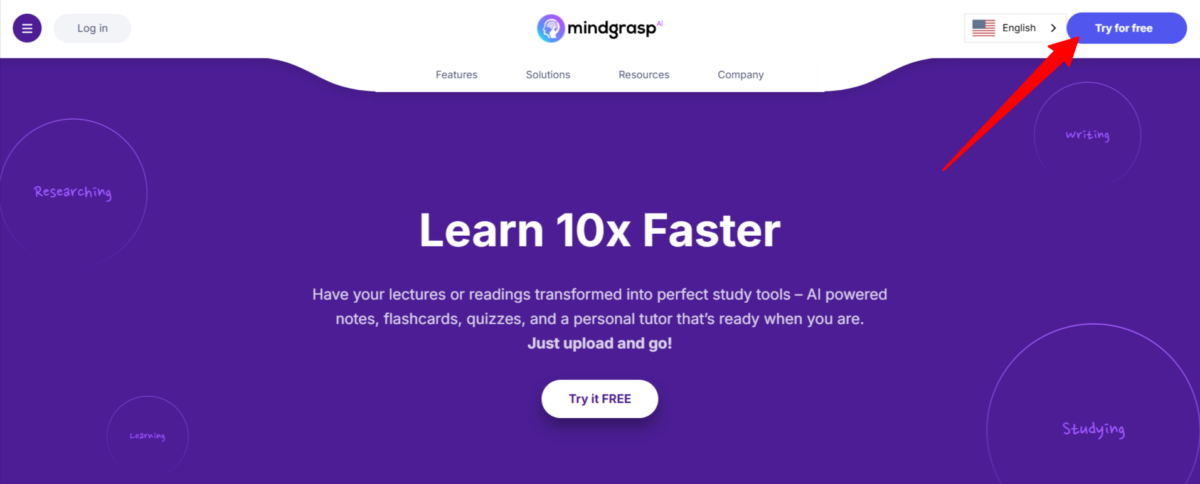 Trying Mindgrasp AI for free.