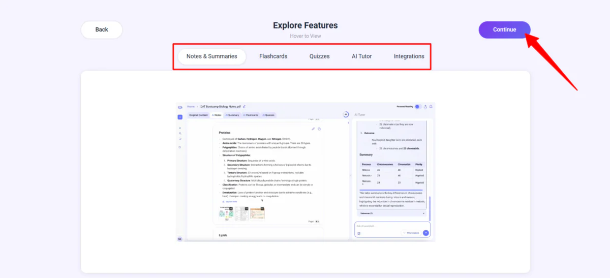 Exploring Mindgrasp's features.