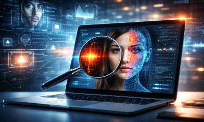 Detecting deepfakes on a laptop with AI.