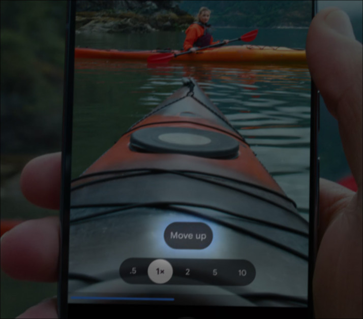 Google's Camera Coach tells the user how to reframe a photo, among other basic pieces of advice. Source: https://store.google.com/intl/en_uk/ideas/articles/camera-coach/