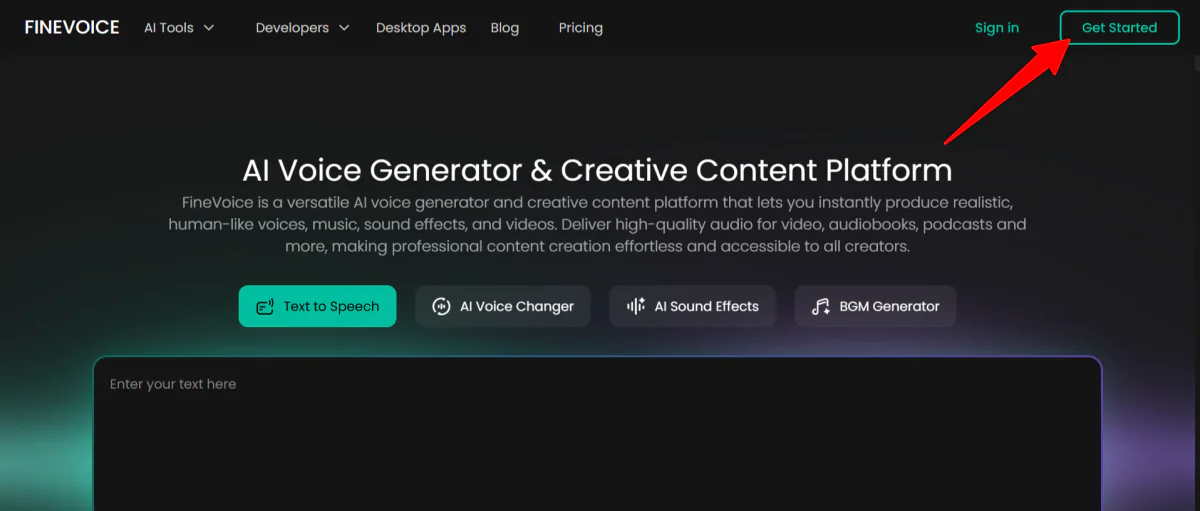 Getting started with FineVoice AI.