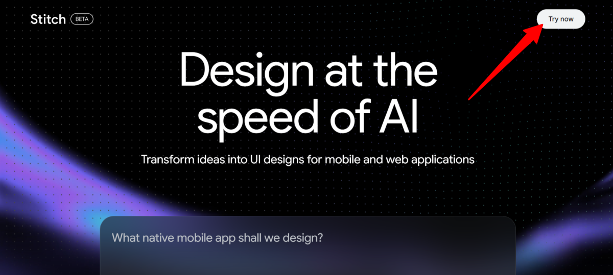 Trying Google Stitch.