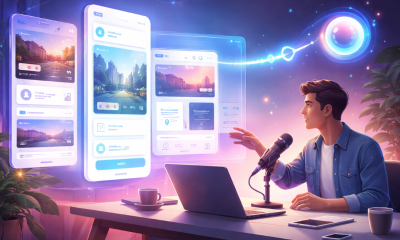 A man telling AI what to create and it is creating an app.