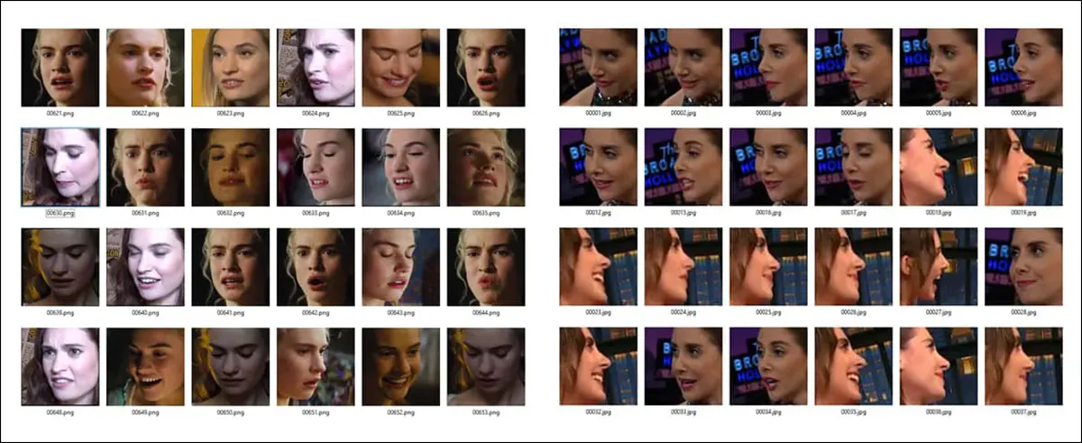 Identity comes not singly, but together with facial expressions. Additionally, certain emotions may only have available face data from particular, extreme angles, which will tend to associate the angle with emotion and vice versa.