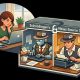AI-generated illustration: a stylized orthographic illustration depicting a woman seated at her home office desk reading a laptop, and a cut-away diagram depicting 'Schrodinger's news source' - a box with a robot writing an article, partitioned from a human writing an article. Each has a stylized journalist appearance. The idea being conveyed is that until you actually know who wrote the piece the woman is reading, it could have been a human or a robot. GPT-1.5
